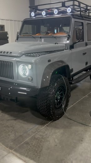 Monarch Defender | Custom Land Rover Defender on Instagram: "Project Rocky Top Defender 110 Crew Cab Nardo Grey Premium Italian leather Skylight Alcantra Headliner Chevy Ls3 V8 Engine Atlas tranfercase Ford 9” Axles Wilwood Big brakes Carbon Fiber Accessories Custom Matching Bag Set Fit for a King/Queen The world is yours Call or email us for yours. 312-866-0908 Info@monarchdefender.com. #landroverdefender #landrover #defender #offroad #offroadextreme #4x4 #overland #defender90 #defender110 #def