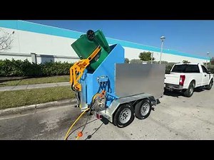 Single Bin Trash Can Cleaning Trailer