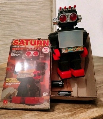 NIB VTG Saturn The 13" Giant Walking Robot Battery powered WORKING All Missiles | eBay
