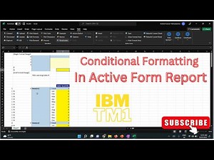 Conditional Formatting in Active Form in IBM Cognos Analytics - TM1 perspectives report #ibm #tm1
