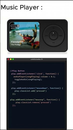 Music Player #frontend #backend #coding #html #css #webdesign #programming #python