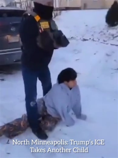 🚨Breaking ICE Arrest🚨 NORTH MINNEAPOLIS: Trump’s ICE tackle, handcuff, and take away a child in the freezing cold as he yells to them that he’s legal. (“Yo soy legal!”) #ice #immigration #usa🇺🇸 #trump #minnesota