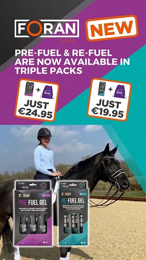 Foran Equine Rider Chloe Hill tells us about how she uses Foran Equine Pre-Fuel & Re-Fuel to help support her performance horses who are in intense training & competition - in particular to help one horse with a history of tying up 🧡💜💙 #ourscienceyoursuccess #supplementingforsuccess | Foran Equine