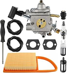 BR500 BR600 Carburetor Air Filter Kit for Stihl BR550 BR700 BR 600 Backpack Blower Parts BR 700 BR 500 Tune Up Kit with Fuel Line Kit Spark Plug Replace 4282 120 0607