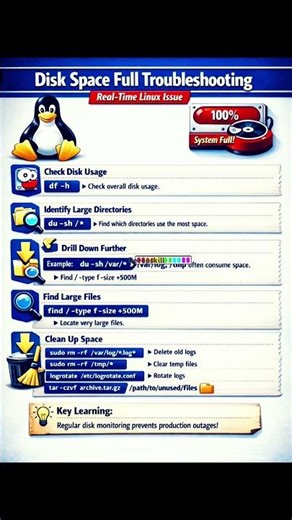 Disk space full? How to troubleshooting #linux #devopsengineering #devops
