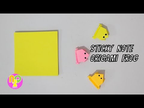 Sticky Note Origami Frog | How to Fold Frog from Sticky Note Paper