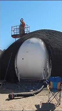 Incredible inflatable dome technology building a house is like blowing bubbles saving timeand effort