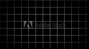 Minimal technology white grid on black background motion animation.