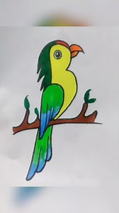 8.5K views · 81 reactions | How to draw a cute parrot列| guide for children #fypシ #love #draw #drawingtutorial | Vania Arts | Facebook