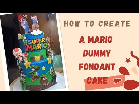 Super Mario Birthday Dummy Fondant Cake 🎂 | Step By Step Tutorial