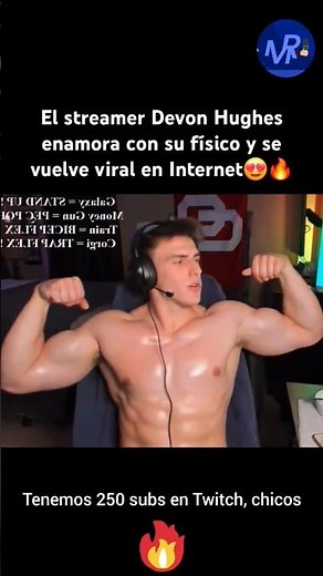El streamer Devon Hughes enamora con su fisico y se vuelve #viral 😍🔥#twitch #shorts