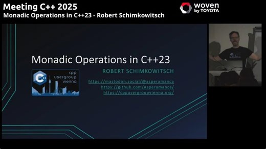 Monadic Operations in C++23 - Robert Schimkowitsch - Meeting C++ 2025 | Jens Weller