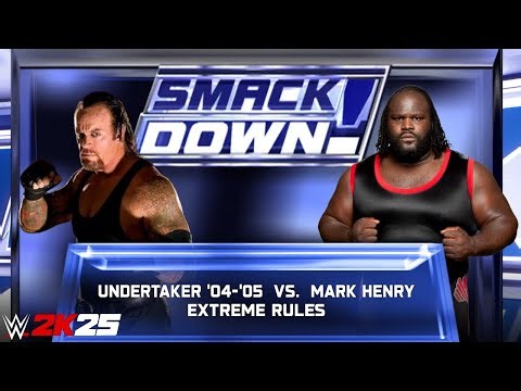 WWE 2k25 - Undertaker '05 vs Mark Henry: Extreme Rules Match at Smackdown