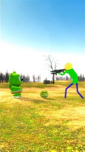 Crazy Frog wants the watermelon! #funny #gmod #crazyfrog #baldi #gummybear