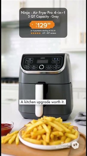 Ninja - Air Fryer Pro 4-in-1 with 5 QT Capacity - Gray Model: AF141 SKU: 6570527