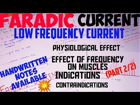 FARADIC CURREN PHYSIOTHERAPY | LOW FREQUENCY CURRENT | PHYSIOLOGICAL EFFECT | INDICATIONS | PART 2/2