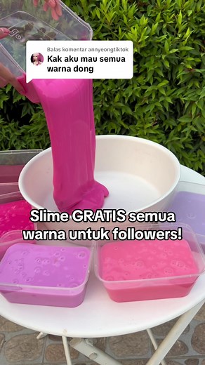 Slime GRATIS semua warna untuk followers!