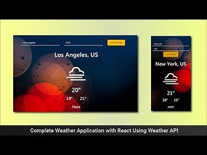 Complete Weather app Using React - Weather API