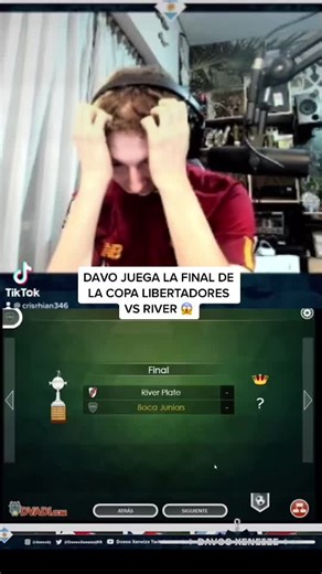 Davo juega la final de libertadores vs river en dvadi 😱🤣 #twitch #davooxeneize #twitch #bocajuniors #boca #river #riverplate #davo #bancanshat #bancanchat? #bancanshat #lacobraaa #losfutbolitostv #losfutbolitos