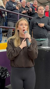 Aubrey Hull singing the National Anthem!!! | ShowMe Times