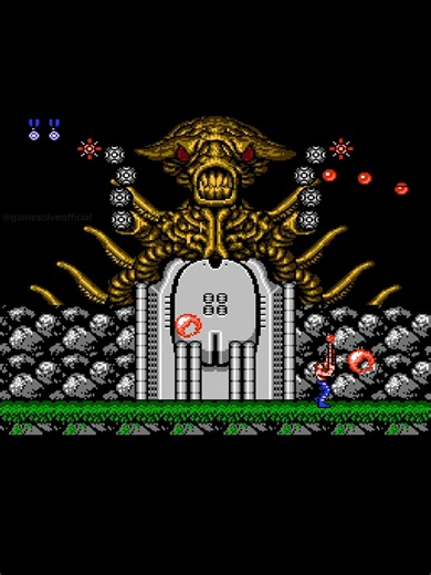 Contra (NES) – Boss Fight No cover, no mercy. Perfect timing or instant defeat. Legends were forged here 💥🎮 #Contra #NES #RetroGames #ClassicGaming #GamingNostalgia
