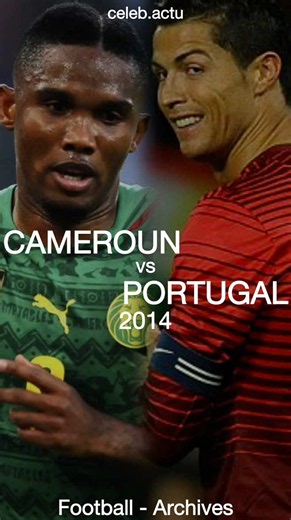 CAMEROUN 🇨🇲 vs PORTUGAL 🇵🇹 — 5 MARS 2014 12 ans plus tard, ce Cameroun 🇨🇲– Portugal 🇵🇹 reste l’un des matchs amicaux les plus marquants de la décennie. Disputée le 5 mars 2014 au stade Dr. Magalhães Pessoa de Leiria en préparation de la Coupe du Monde 2014, cette affiche opposait deux légendes du football : Samuel Eto’o et Cristiano Ronaldo. Après une première période équilibrée conclue sur le score de 1-1 grâce à l’égalisation de Vincent Aboubakar (43e), le Portugal a finalement fait la