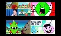 Mix of 4 videos from youtube : The Scream Contents Superparison to SB & BFDI