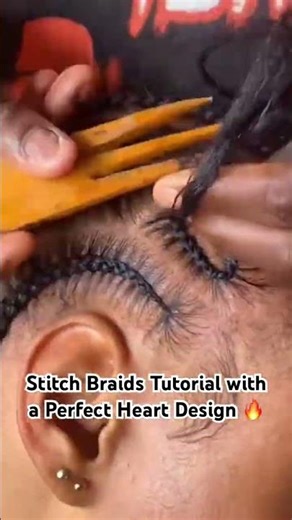Stitch Braids Tutorial with a Perfect Heart Design 🔥