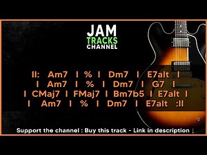 Latin Jazz Guitar Backing Track in Am 124bpm
