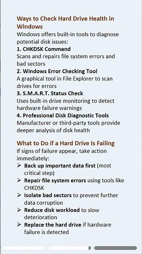 Hard drives usually show warning signs before failing. #harddrive #warning