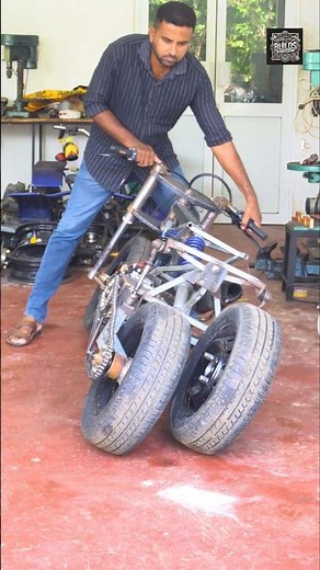 Handmade Tilting Trike Motorcycle | Rear Wheels Lean With the Bike 🤯#tiltingbike
