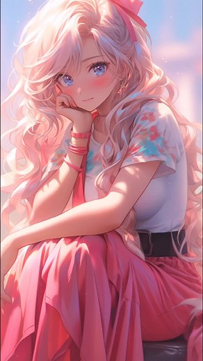 Beautiful anime girls created with artificial intelligence #digitalart #creativity #animegirl #midjourney
