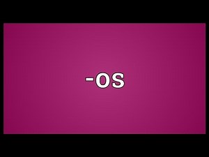 -os Meaning