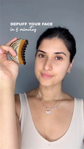 How to Depuff Your Face in 5 Minutes | Dry Brushing Facial Routine