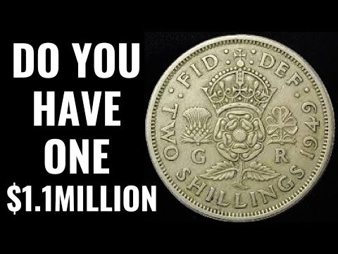 1949 UK Two Shilling Coin Value Explained | Florin Coin History and Price