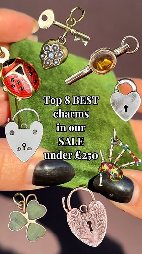 ✨ TOP 8 BEST charms in our up to 30% off sale! 💫 All under £250, perfect little Christmas treasures 🎁 . No US tariffs 🇺🇸 DHL express shipping 🌍 Available online now! 💖 (link in our bio)✨ . . . #blackfridaysale #jewellerysale #antiques #vintage #vintagecharm #vintagecharms #9ctgold #FineJewelry #Charms #CharmCollection #CharmPendant #GemstoneJewelry #gold #Emerald #Sapphire #Ruby #Diamond #charmcollector #padlockcharm #heartpadlock #heartpadlockjewellery #padlockjewellery #enameljewellery #