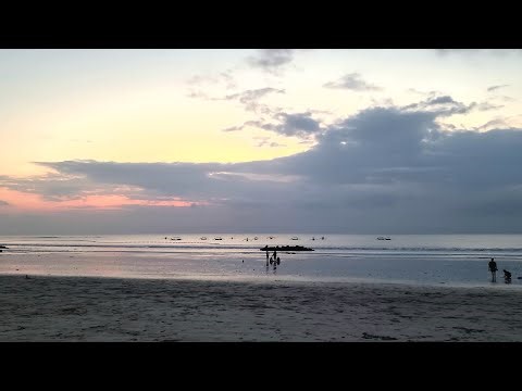 [4K] Taking a Walk around Kuta Beach in Bali, Indonesia