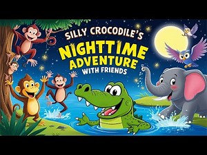 Silly Crocodile’s Nighttime Adventure with Friends | Fun Jungle Games for Kids | TaleTwists