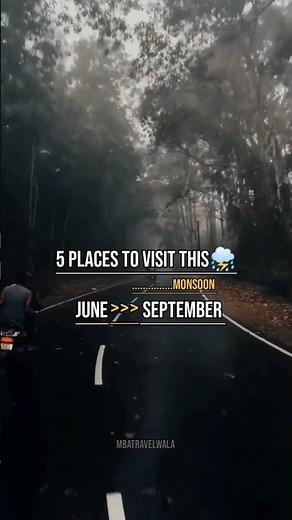 Top 5 Best Places to Visit in Monsoon in India || Places to visit during Monsoon ||Monsoon India