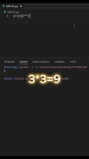 Exponentiation Operator in python #pythonbasics #beginners fullstackwebdeveloper #coding