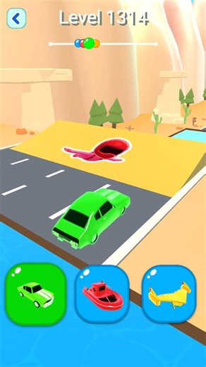 Shape-Shifting 2 GAMEPLAY Level No #1314 Walkthrough - New Update Car Racing #Shorts #ShapeShifting