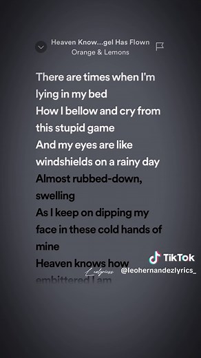 Heaven Knows Orange and Lemons Lyrics English