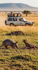 A clash of flaming iron! Armadillo vs Horned Lizard #wildlife #caughtoncamera #wildanimals #animalconfrontation | Lifeline Souls