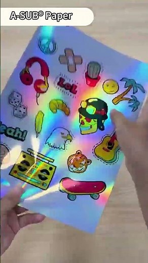 Sticker Paper | Laser Effect | Sticker Labels | Laser Effect | Waterproof Stickers | A-SUB Paper#diy