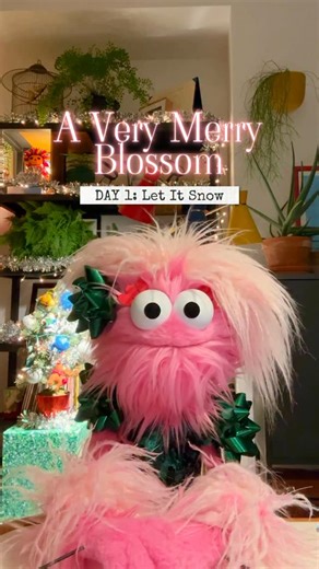 Blossom on Instagram: "🎄Singing a holiday song EVERY DAY until Christmas to celebrate my FIRST EVER holiday season. Much love and stay warm, Petals! Love, Blossom 🌸❄️ 🎸thank you @davidrourkemusic for accompanying meeee 🫶 #puppetsofinstagram #puppetry #jazzvocalist #jazzsinger holidaysongs"