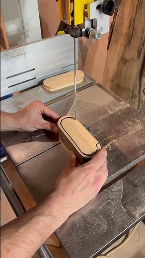 Bandsaw box! Check out full build video to see how it’s done #bandsaw #woodworking #asmr