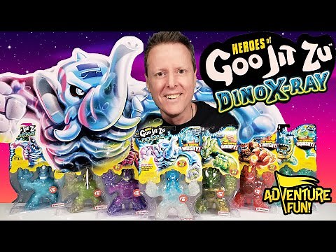 7 Heroes of Goo Jit Zu Dino X-Ray Including Ultra Rare “Smashadon” Adventure Fun Toy review by Dad!