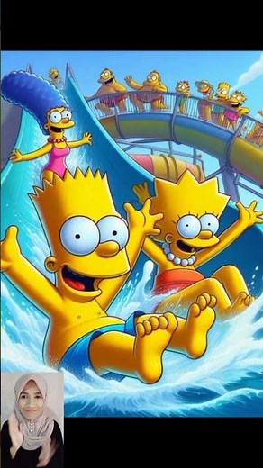 The Simpson family enjoys swimming #simpons #thesimpsons #shorts