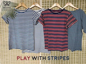 Play with stripes! These stripe tees are made from GOTS certified organic cotton and natural dyes. You could use them for pilates, yoga, tai chi, chi gong, and running among many other activities. Shop Online at https://bit.ly/2MmiYh2 or at our partner store Aambal #Activewear #OrganicCottonTees #OrganicCotton #YogaWear #stripeTees | Deivee