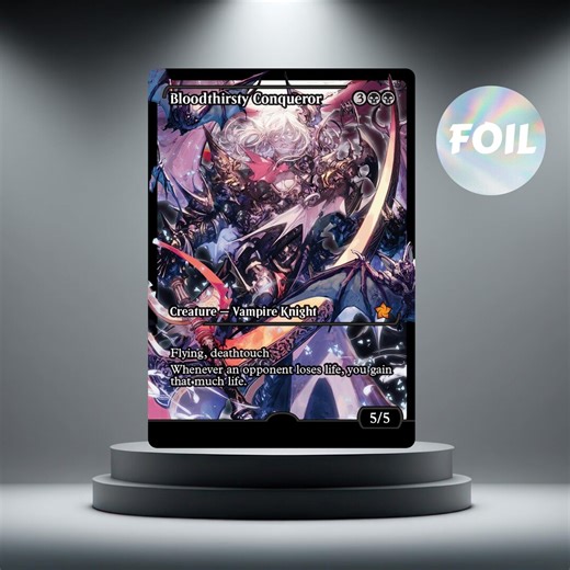 Bloodthirsty Conqueror (showcase) - (full Art Foil) - Playtest Card – Custom MTG Proxy - Etsy